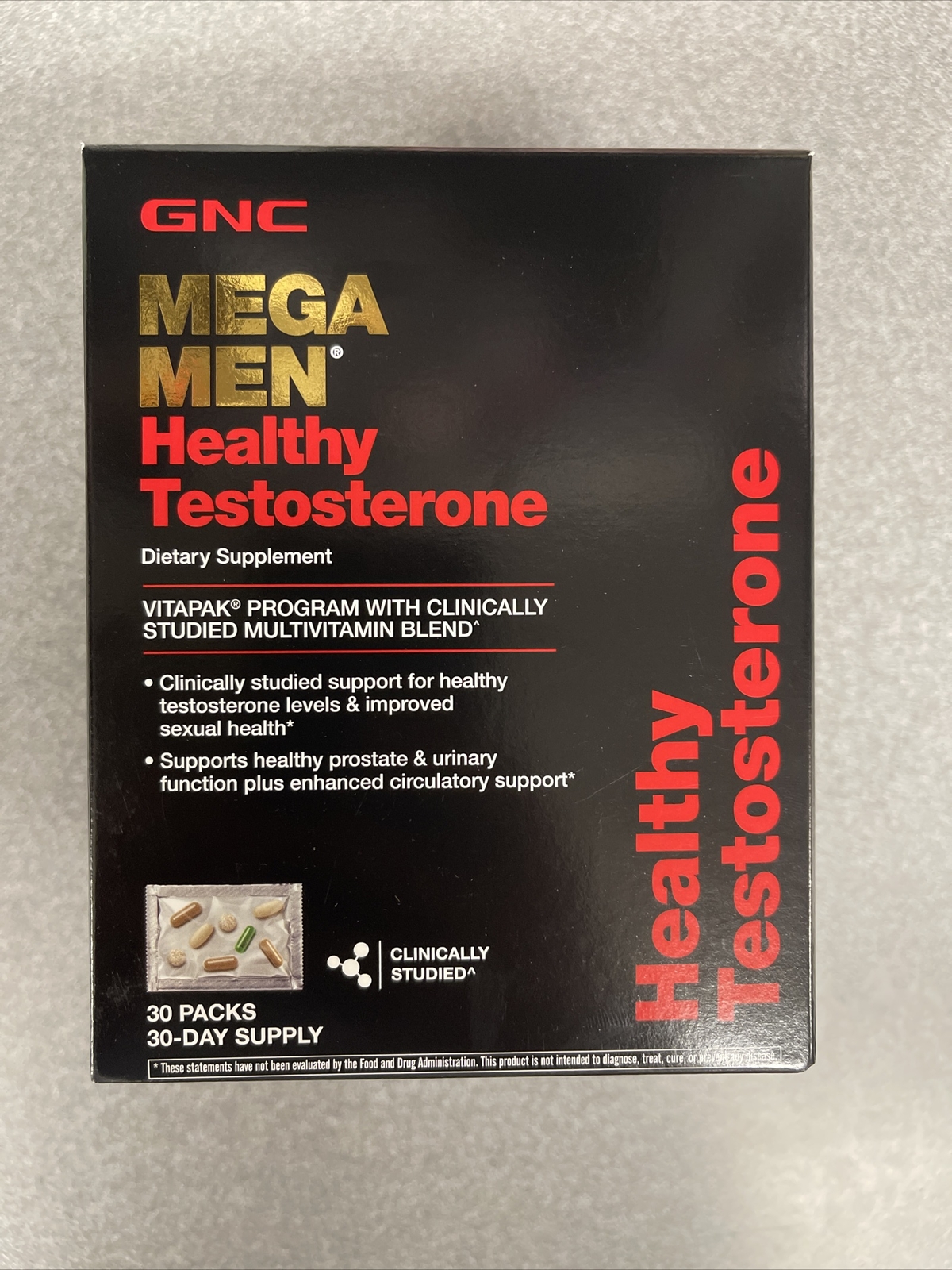 BRAND NEW GNC Mega Men Healthy Test Vitapak 30 Pack LONG EXP