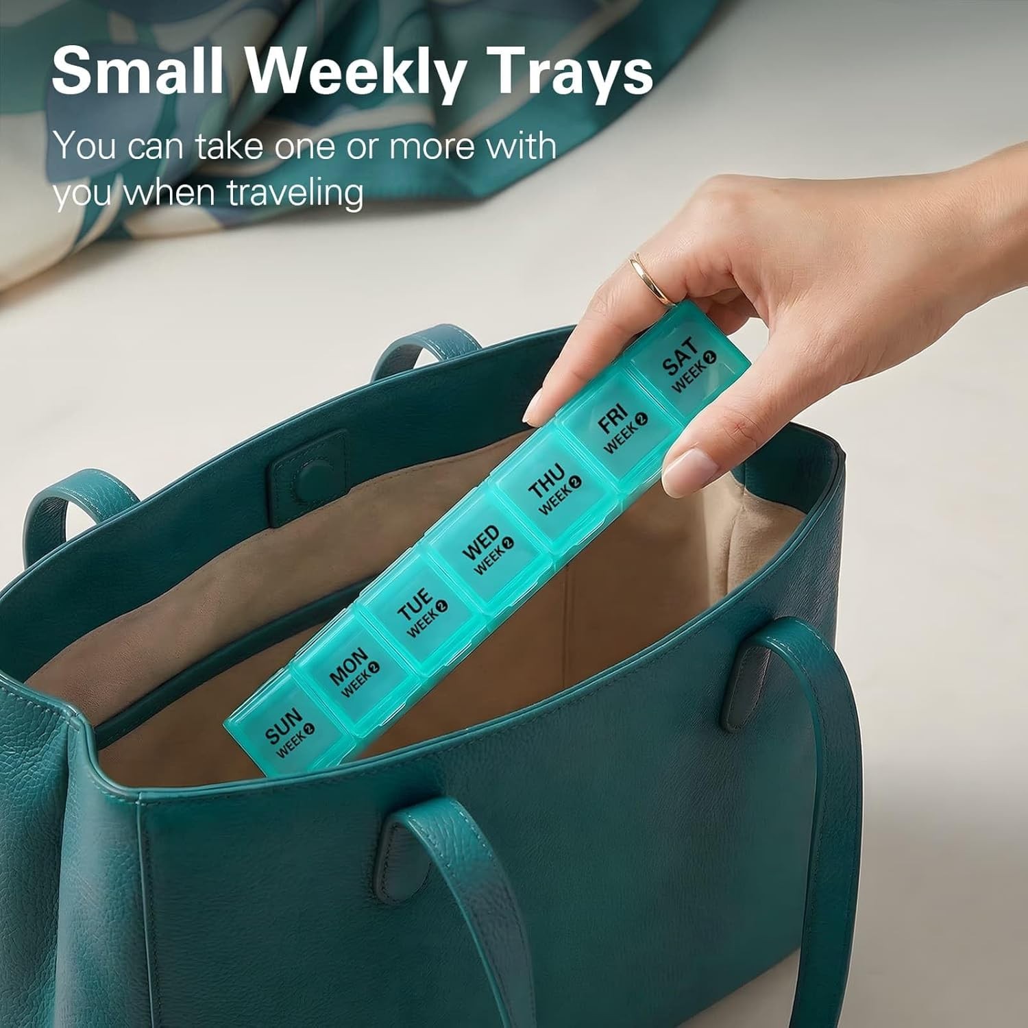Moisture-Proof 28-Day Pill Container with Clear 3D Labels – Perfect for Travel