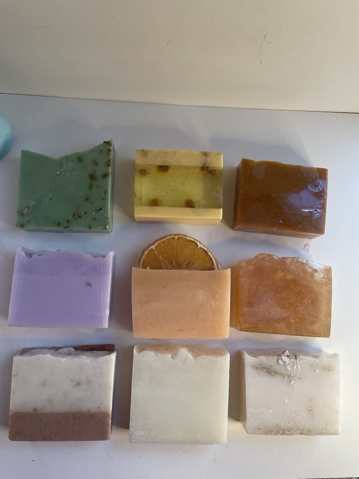 Homemade Handmade Multicolor Assorted Soap Set Floral Pattern Rectangular Flower
