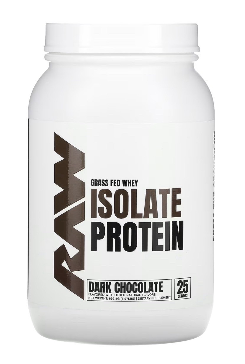 RAW Grass Fed Whey Protein Isolate Dark Chocolate KETO No artificial Sweeteners