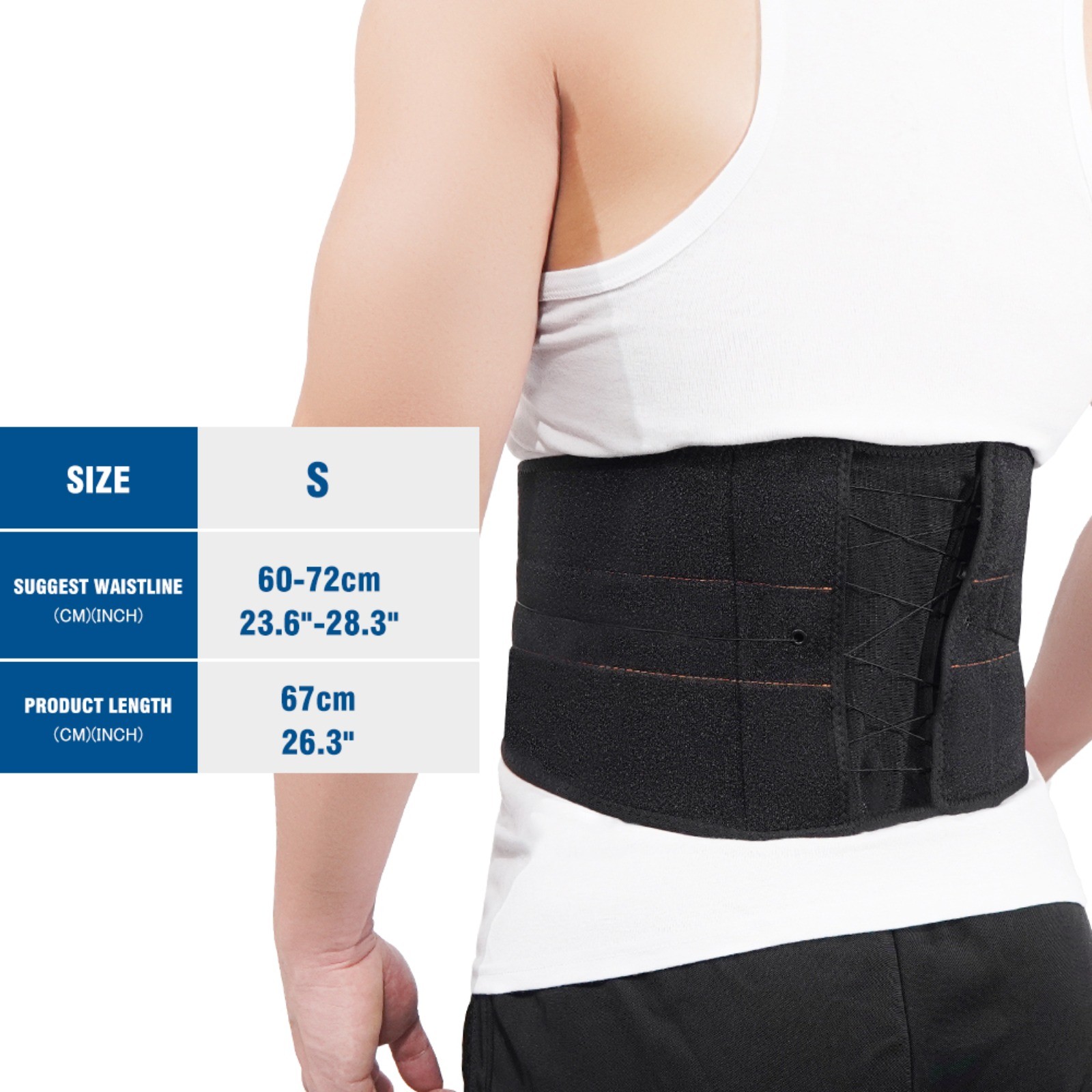 Adjustable Unisex Lumbar Back Support Belt Breathable Waist Brace for Gym Fitnes