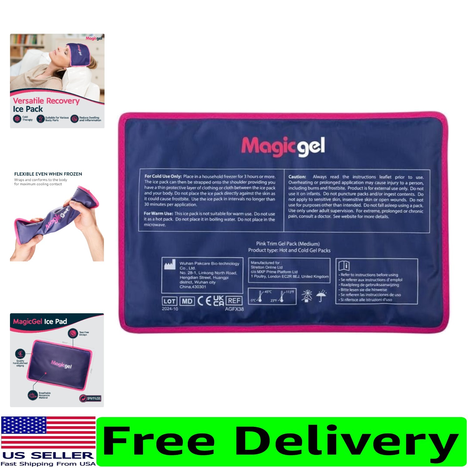 Durable Gel Ice Pack 11.8″ x 7.8″ – Trusted by Professionals for Pain Relief