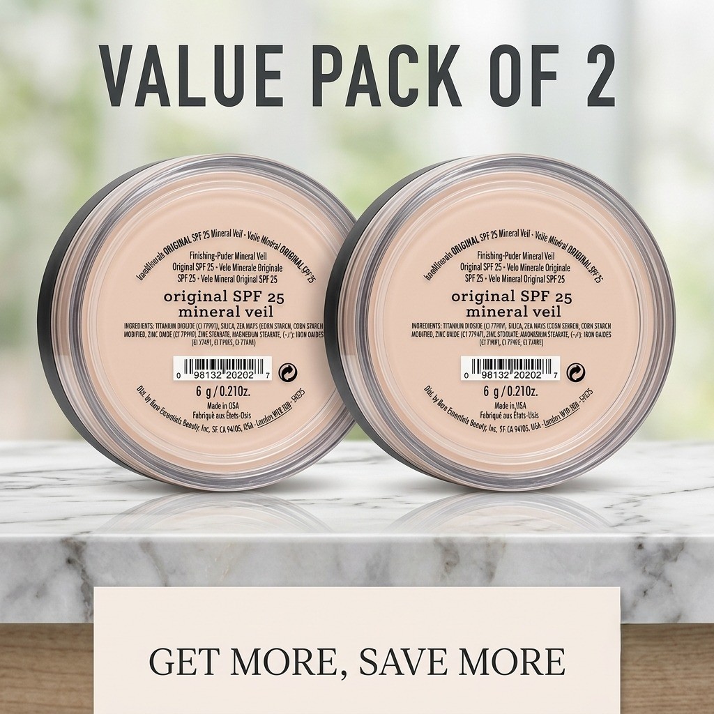 bareMinerals Original SPF 25 Mineral Veil Loose Finishing Powder 6g 2 Pack New