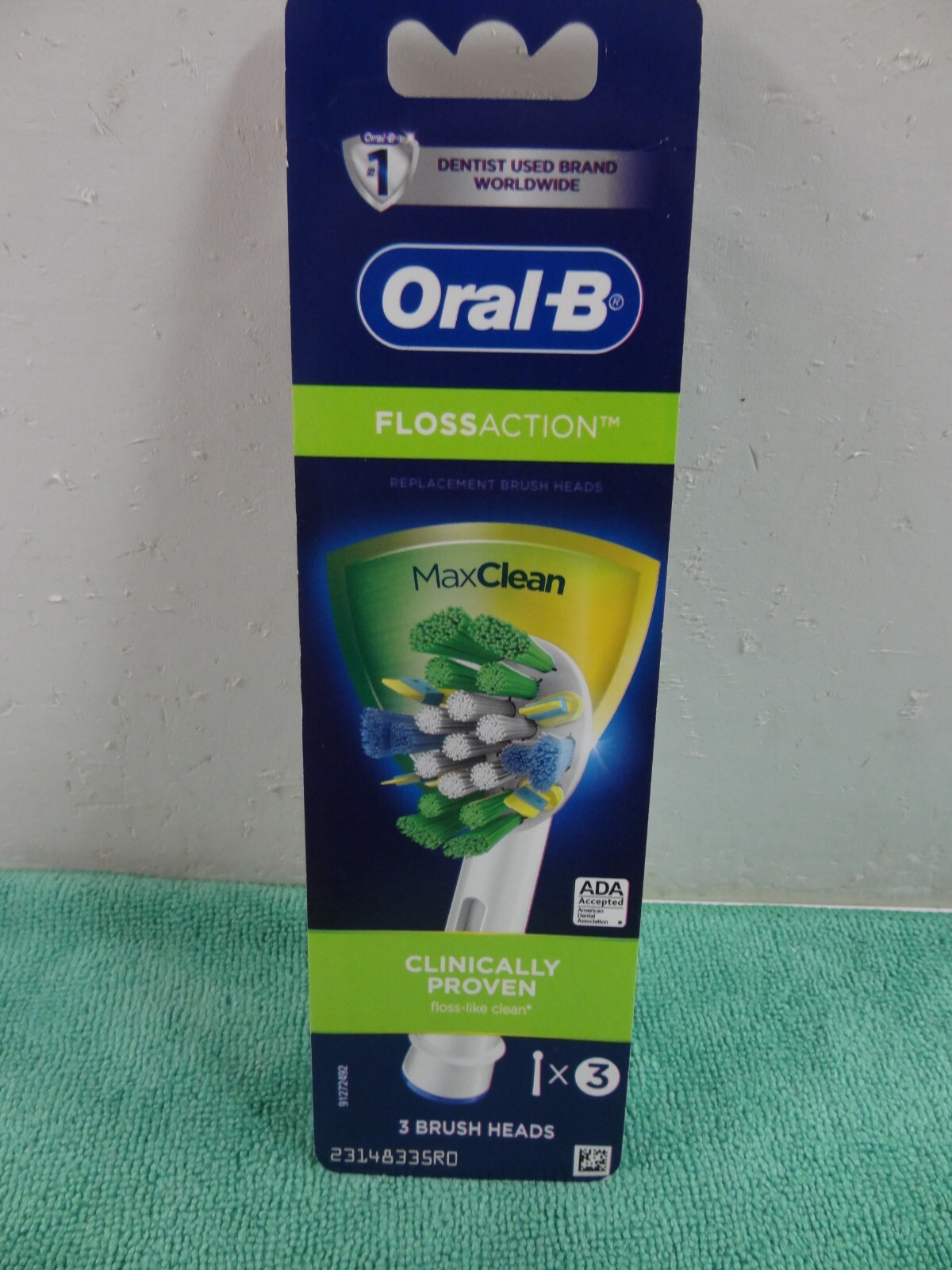 NEW Oral-B Floss Action Electric Toothbrush Replacement Brush Heads – 3ct –