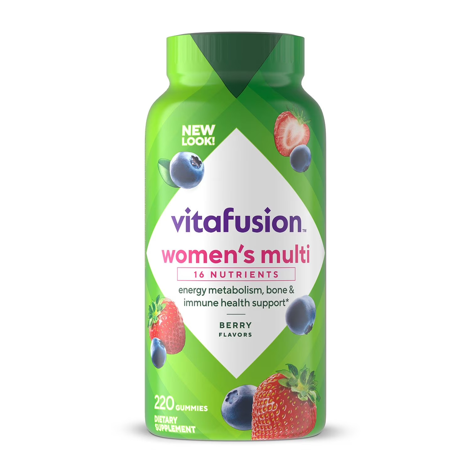 Vitafusion Women’s Multivitamin 220 Gummies Berry Energy Bone Immune New