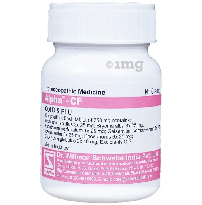 Willmar Schwabe India Alpha CF (Cold And Flu) (20g) Tablets