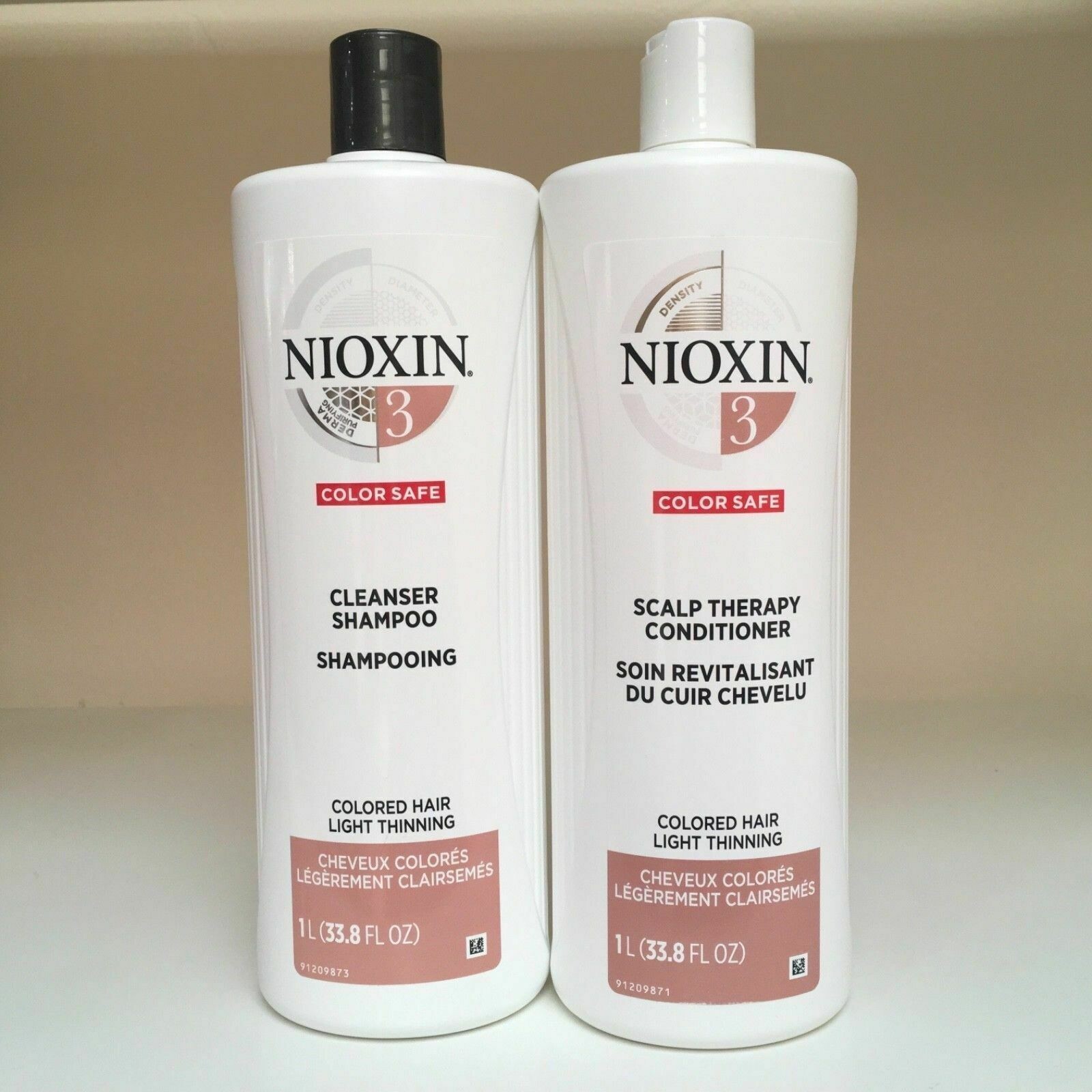 Nioxin System #3 Duo (Shampoo and Scalp Therapy Conditioner), 33.8 oz