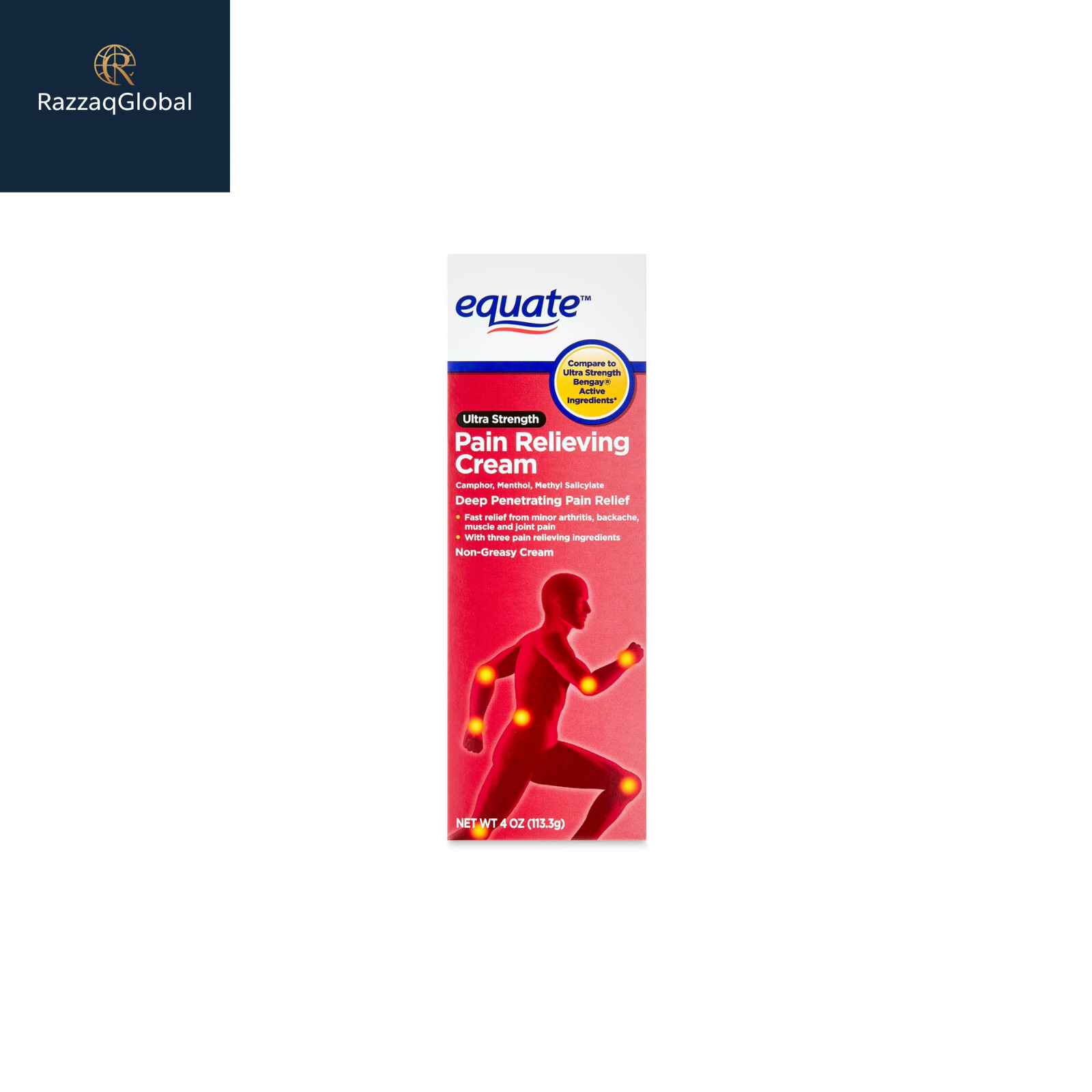 Equate Ultra Strength Cream relieves muscle & joint pain with fast, deep action