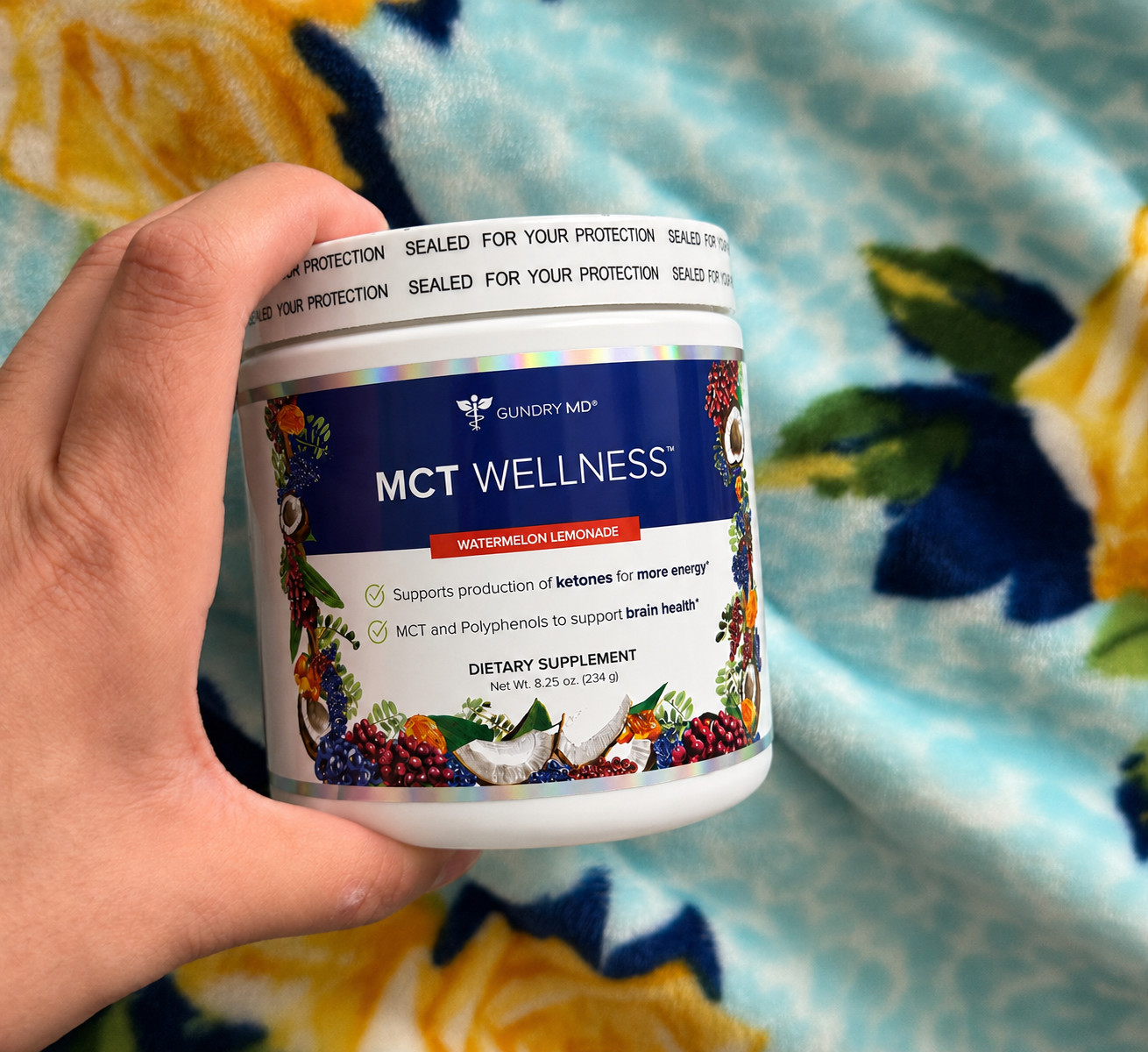 Gundry MD MCT Wellness Powder to Support Energy, Watermelon Lemonade Sugar Free