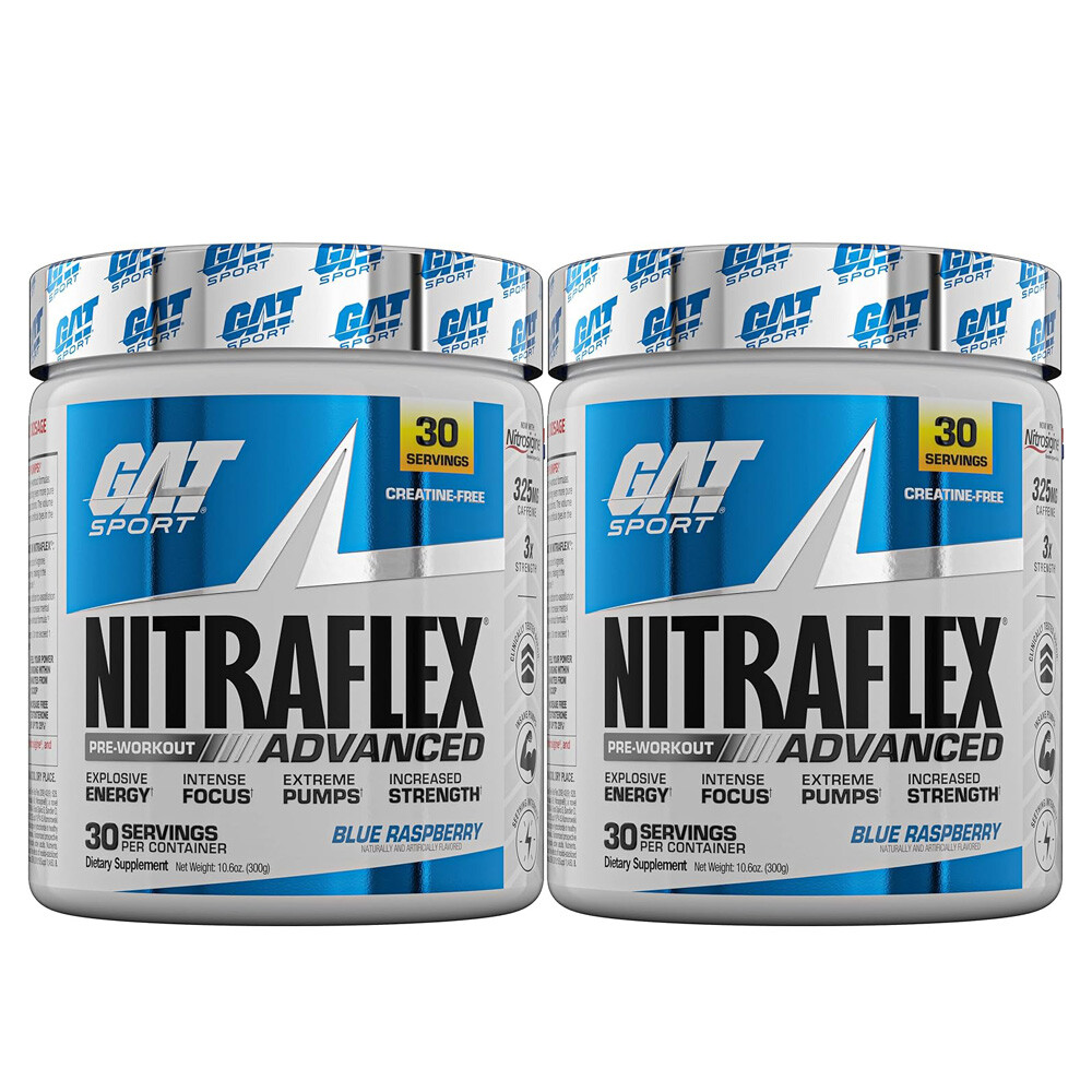 [2 Packs] GAT NitraFlex Pre Workout 30 Servings – Pick Flavor