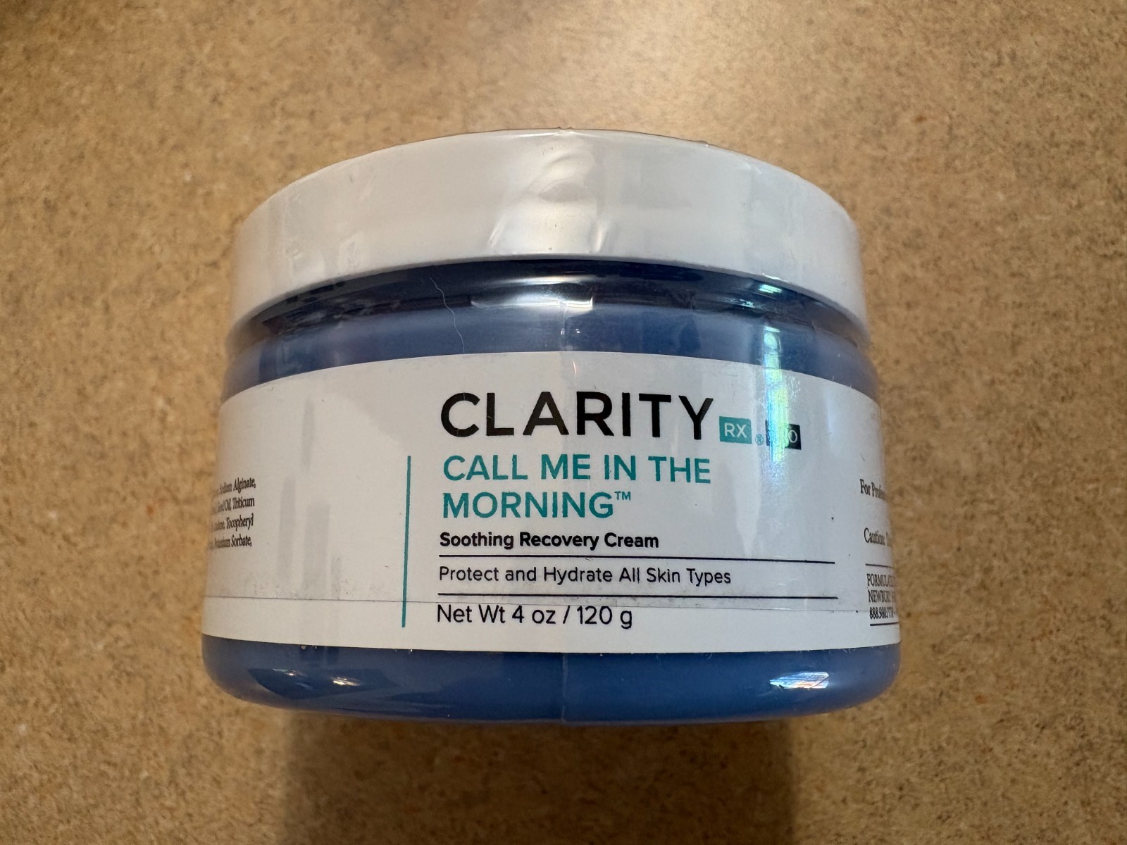 ClarityRx Call Me In The Morning Soothing Recovery Cream 4 oz. Pro Size