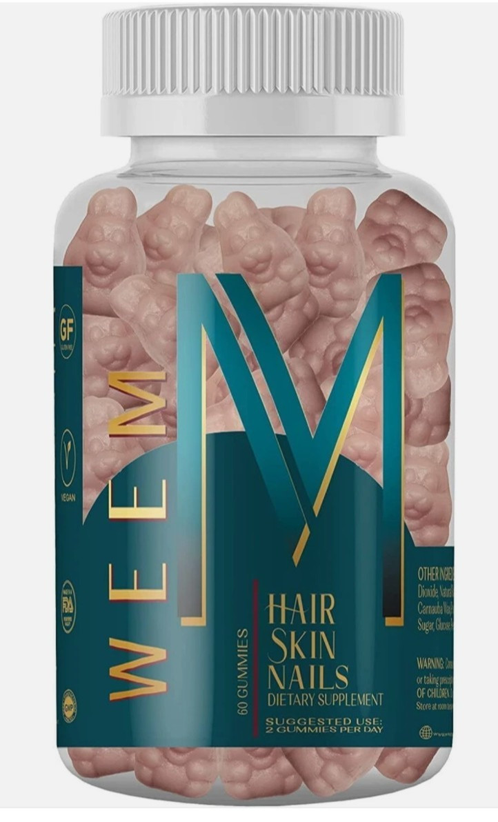 WEEM Hair Skin and Nails Gummies – Supports Healthy Hair – Vegan biotin Vitamins