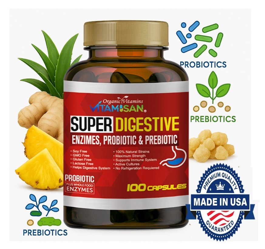 Probiotic capsules intestinal floral digestive support Candida