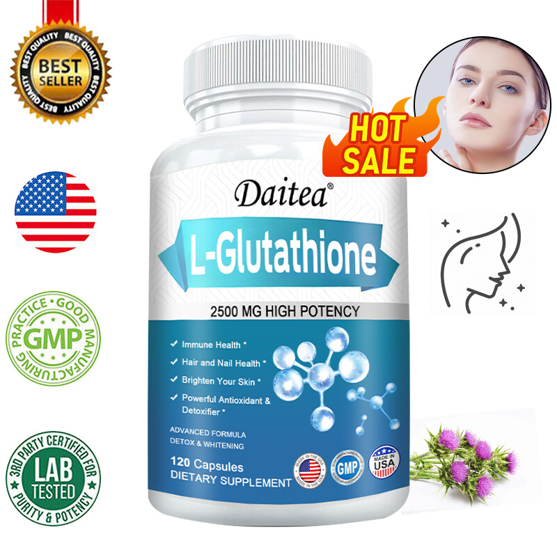 L-Glutathione 2500mg Capsules Detox Strong antioxidant Anti UV radiation