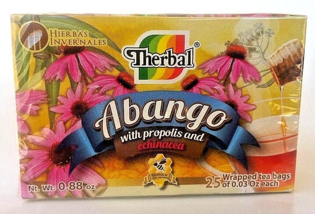 TE DE ABANGO TEA w/ PROPOLIS ECHINACEA 25 Bags Propoleo Equincea Eucalipto