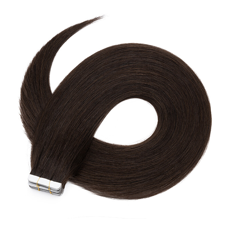 Seamless Tape In Thick Russian Remy Skin Weft Human Hair Extensions Double Drawn