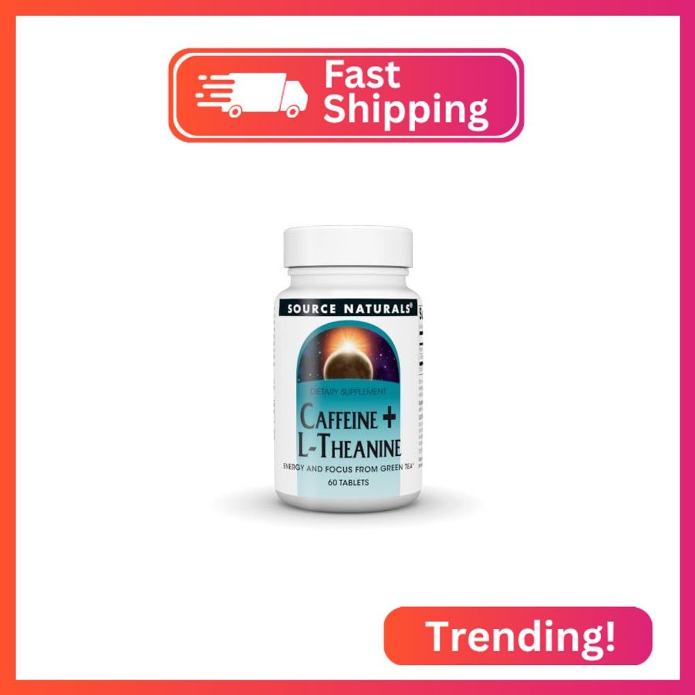 Source Naturals, Caffeine + L-Theanine – 60 Tablets