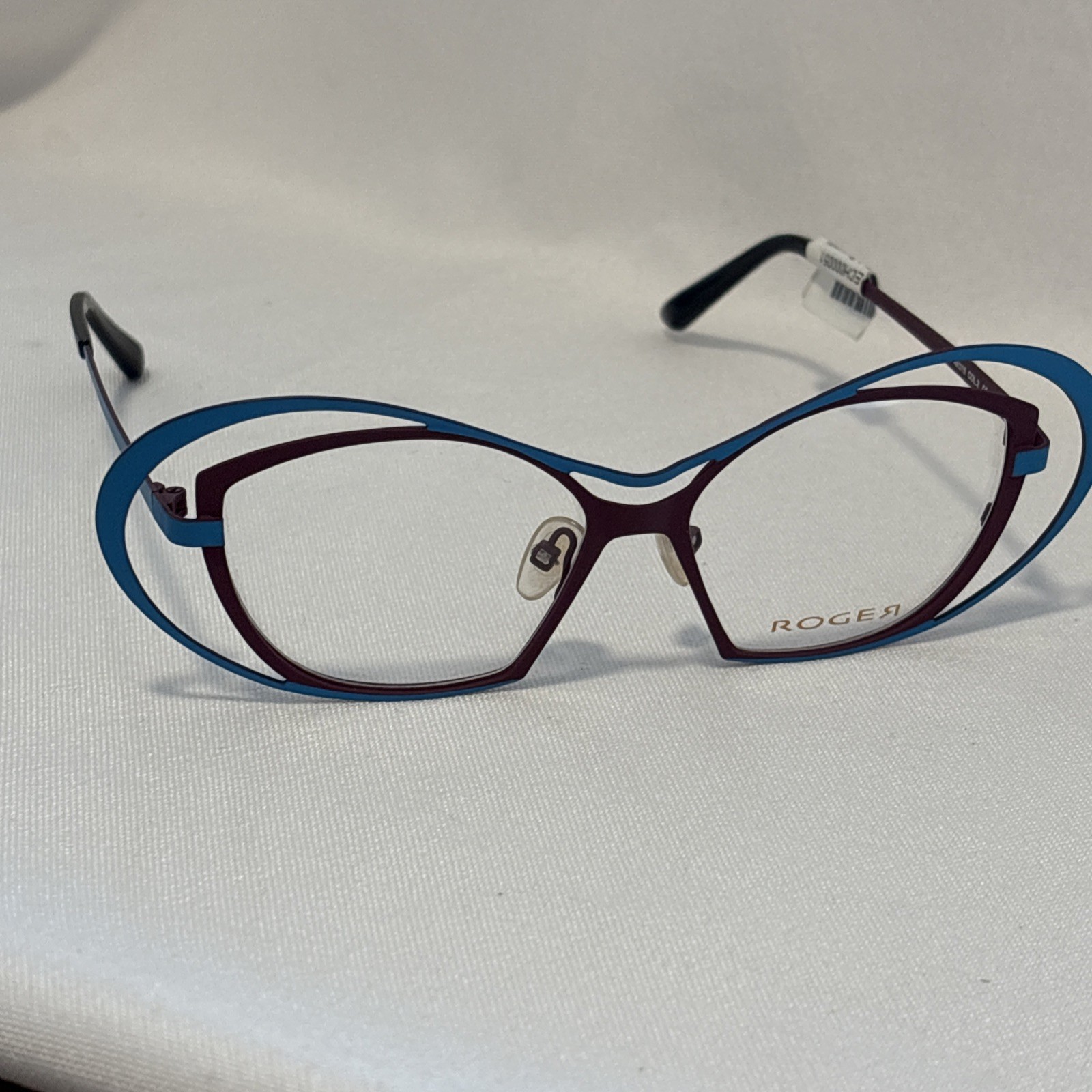 Roger Eva 49-15 Blue & Burgundy Eyeglass Spectacle Frames The Netherlands (BC)