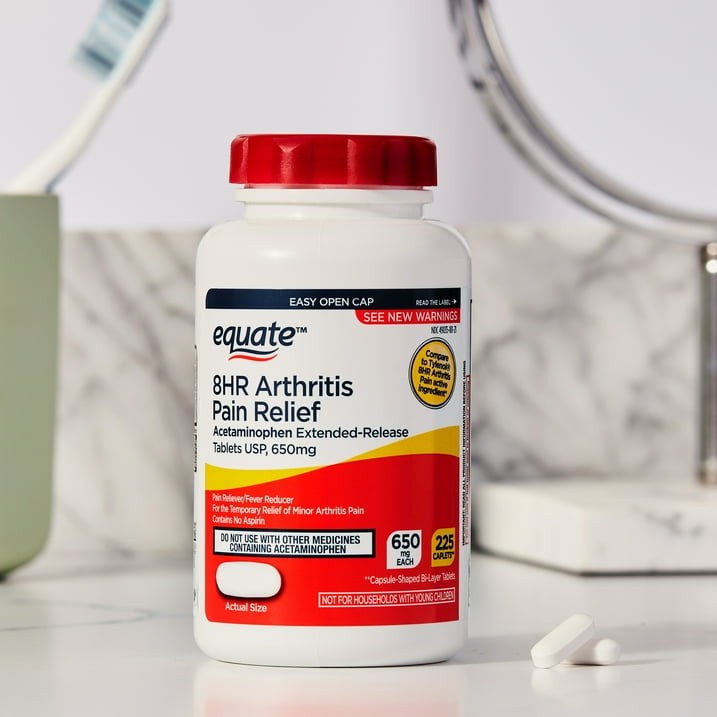 **Equate Acetaminophen 650mg Extended Release Tablets 225 Count Easy-Open Cap**