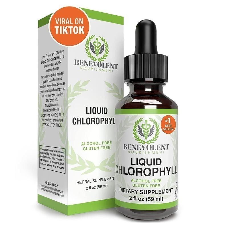 NEW Benevolent Nourishment Liquid Chlorophyll Herbal Supplement 2 oz