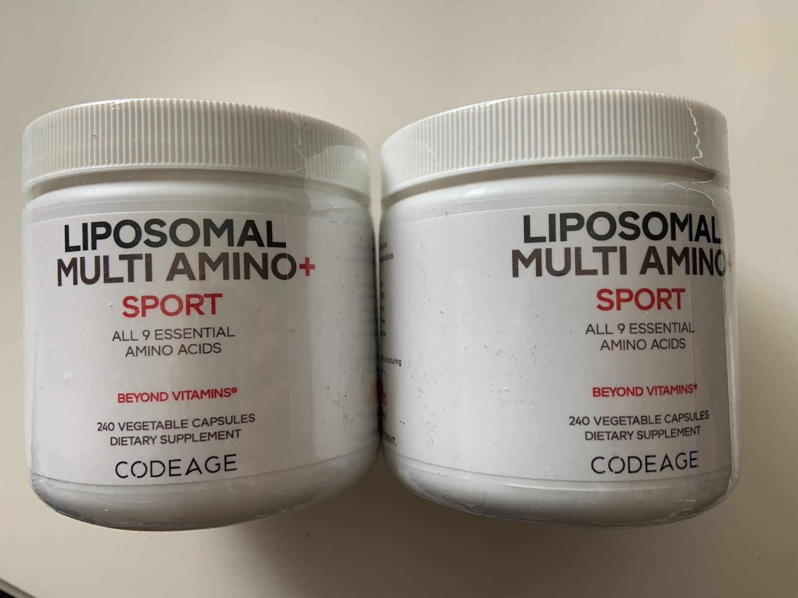 Lot of 2 Codeage Liposomal Multi Amino+ Sport 480 Vegetable Capsules EXP02/2027