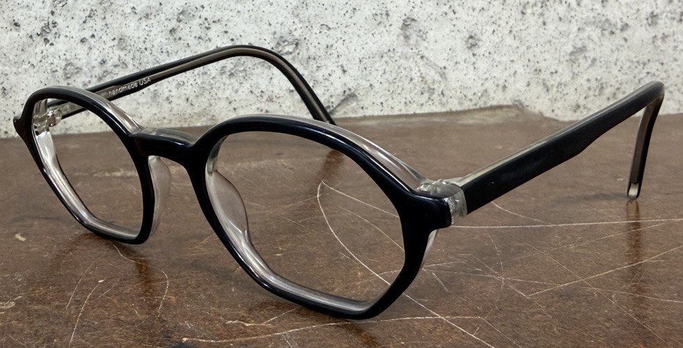 Kala Eyewear Geometric Eyeglasses Frames OPERA BC BLACK-CRYSTAL 45-21-140