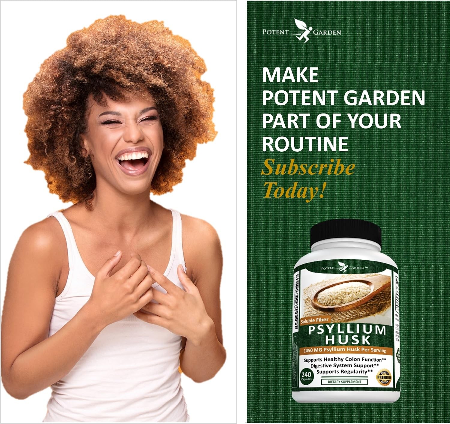 Psyllium Husk All Natural & Powerful Soluble Dietary Fiber Helps Regularity &…