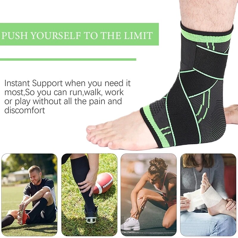 Women Men Adjustable Ankle Support Compression Ankle Brace Protector Sport Strap