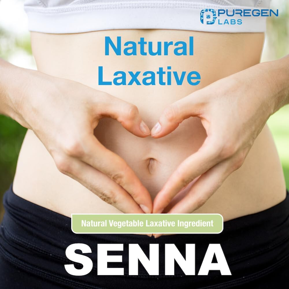 Puregen Senna Natural Vegetable Laxative 120 Tablets Constipation Relief 2 Pack