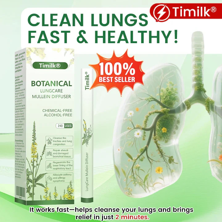 Timilk LungCare Mullein Inhaler Natural Lung Cleanse Respiratory Support