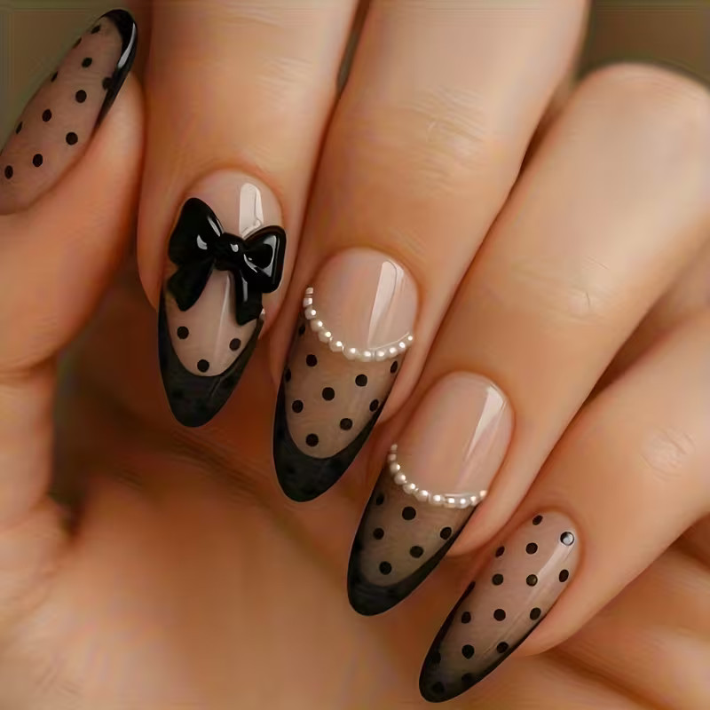 24pc Almond Shape Press On Nails 12 Sizes Full Cover Reusable Elegant Nail Set