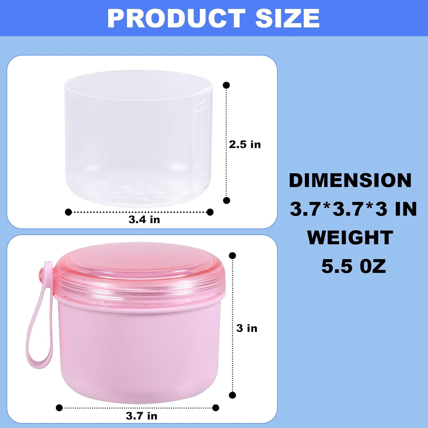 Denture Case, Leak Proof Denture Bath Cup for Travel, Denture Container Cups for