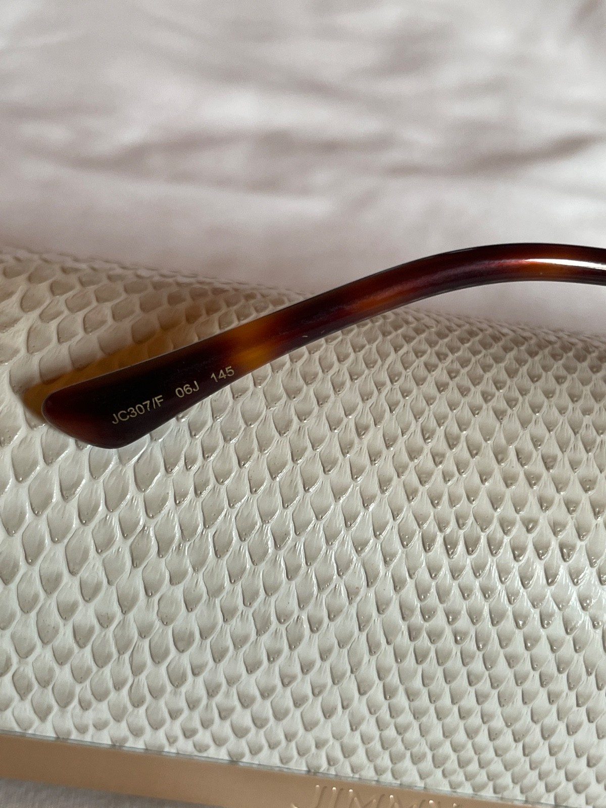 Jimmy Choo Eyeglasses Frames Only, JC307/F Havana Rectangle, Made in Italy