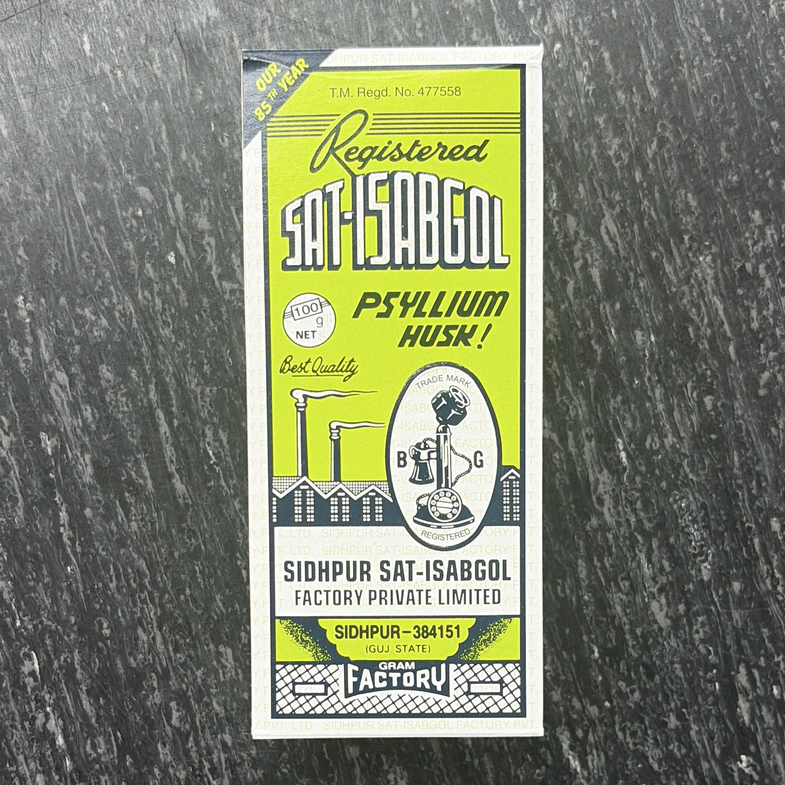 Sat-Isabgol Psyllium Husk 100g Digestive Health Oral Herb Before Meal