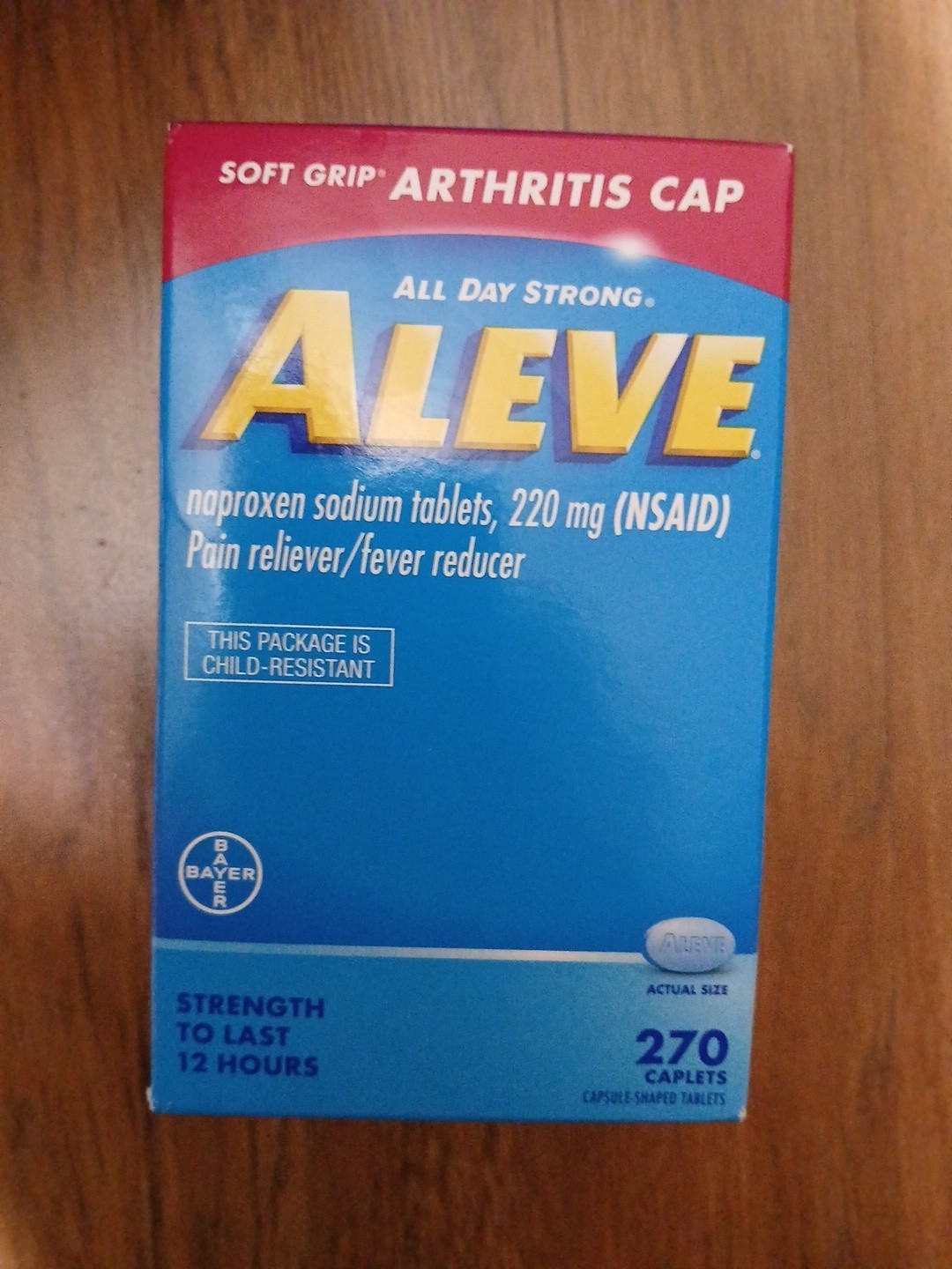 ALEVE 220mg Caplet Fever Treatment – 270 Count – EXP 2028+