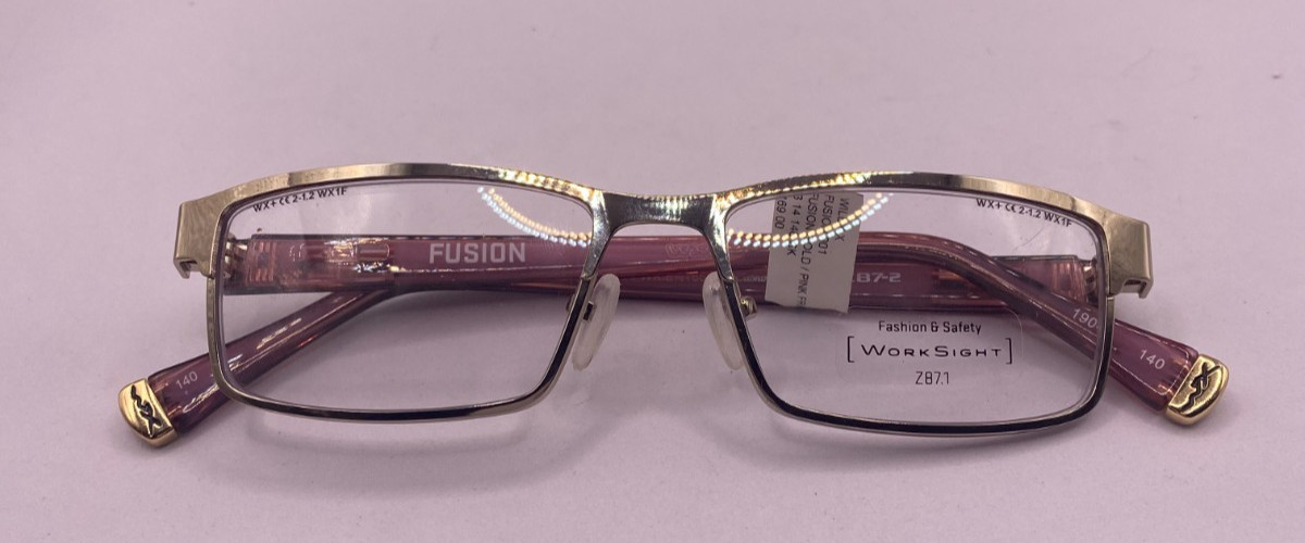 WILEY X FUSION FRAMES ONLY EYEGLASSESGOLD PINK 53-14-140