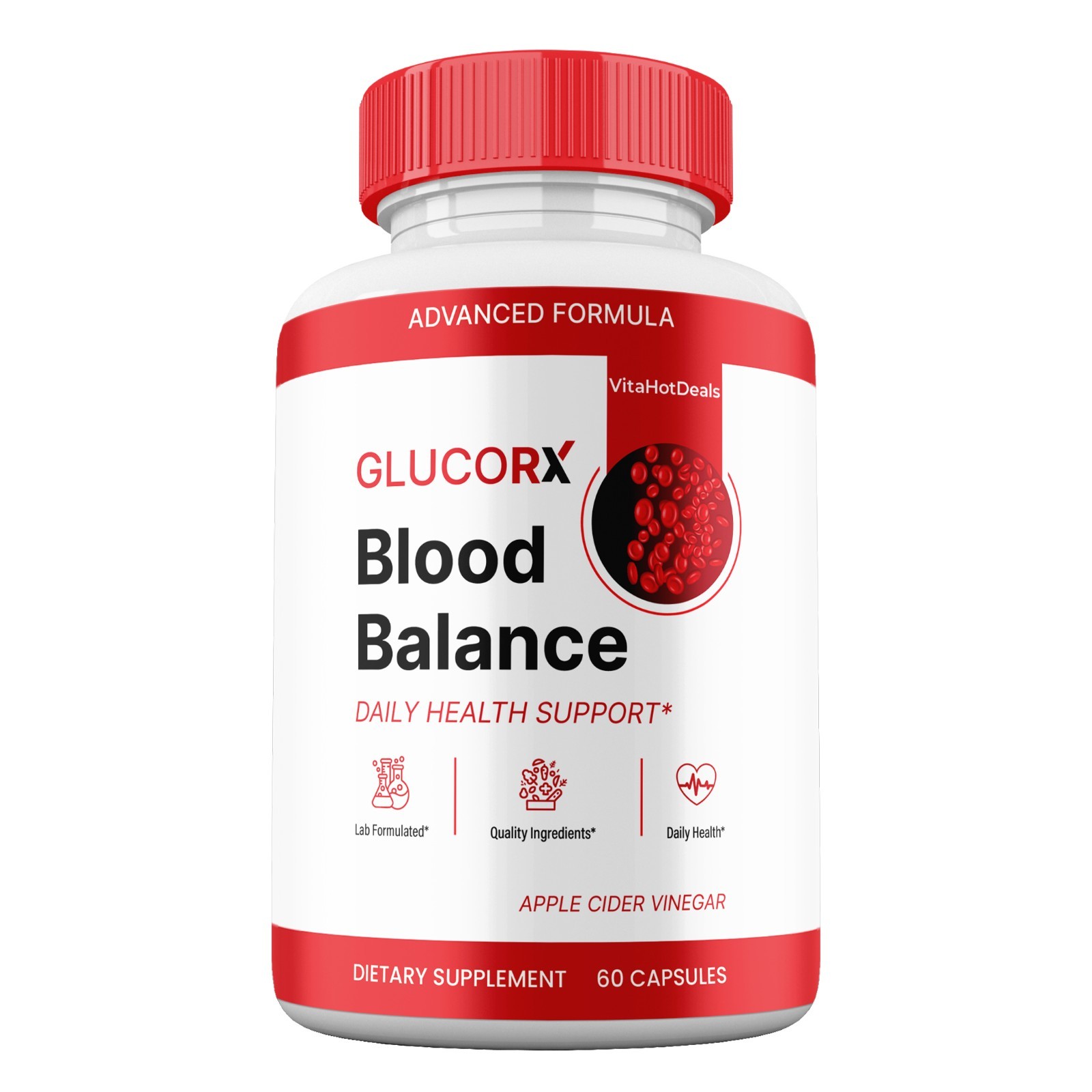 GlucoRX Blood Balance Capsules, Max Strength Formula Gluco RX pills (1 Pack)