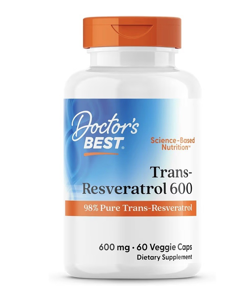 Doctor’s Best Trans-Resveratrol 600 600mg 60ct Veggie Caps Exp: 1/2028