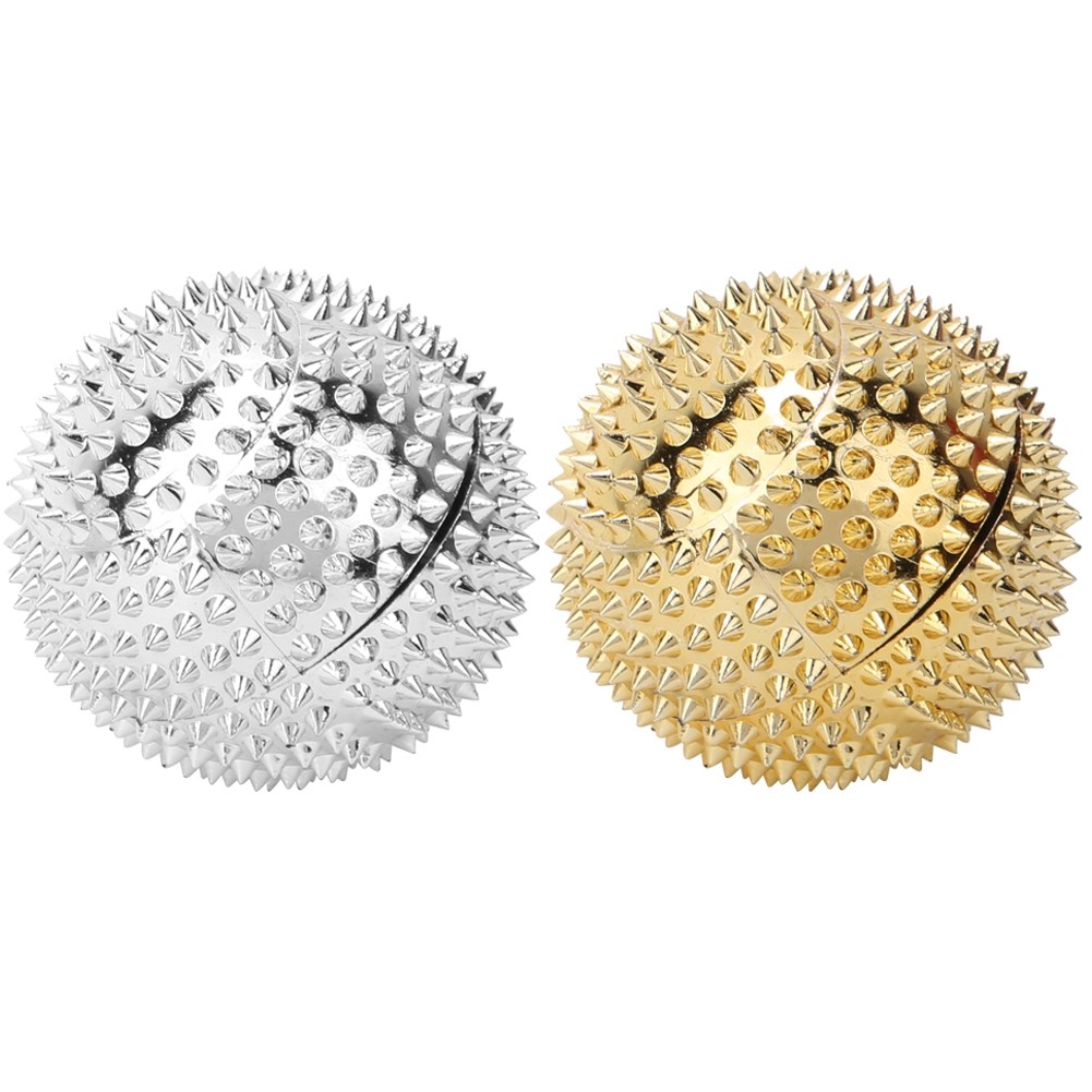 2 Magnetic Ball Pressure Trigger Roller Hand Relief Pairs Spiky Massage Spike