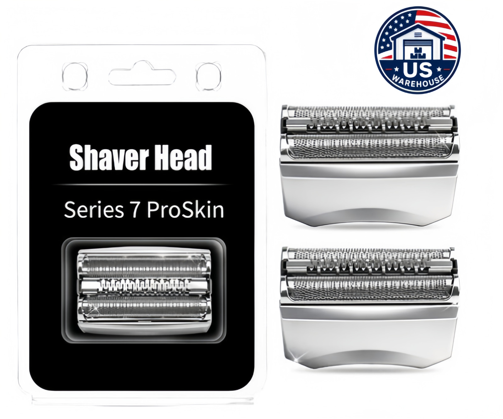 70S Replacement Head Compatible with Braun Series 7 Foil Shaver 720 750CC 2Pcs