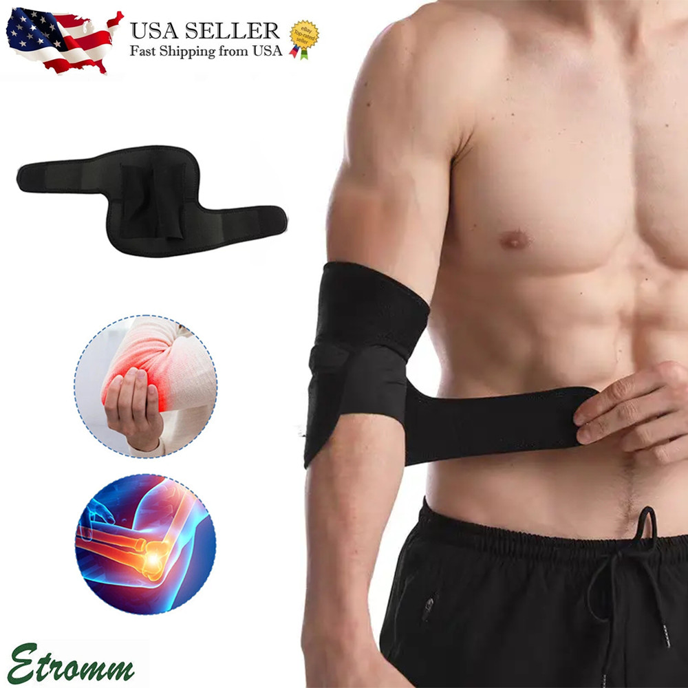 Elbow Sleeve Brace Wrap Adjustable Support Arm Arthritis Tendonitis Pain Relief