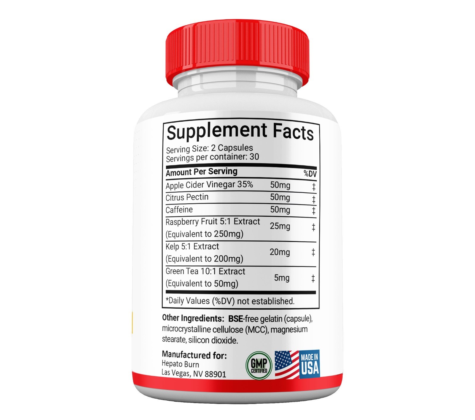Hepato Burn Capsules, Max Strength All Natural HepatoBurn Pills (5 Pack)
