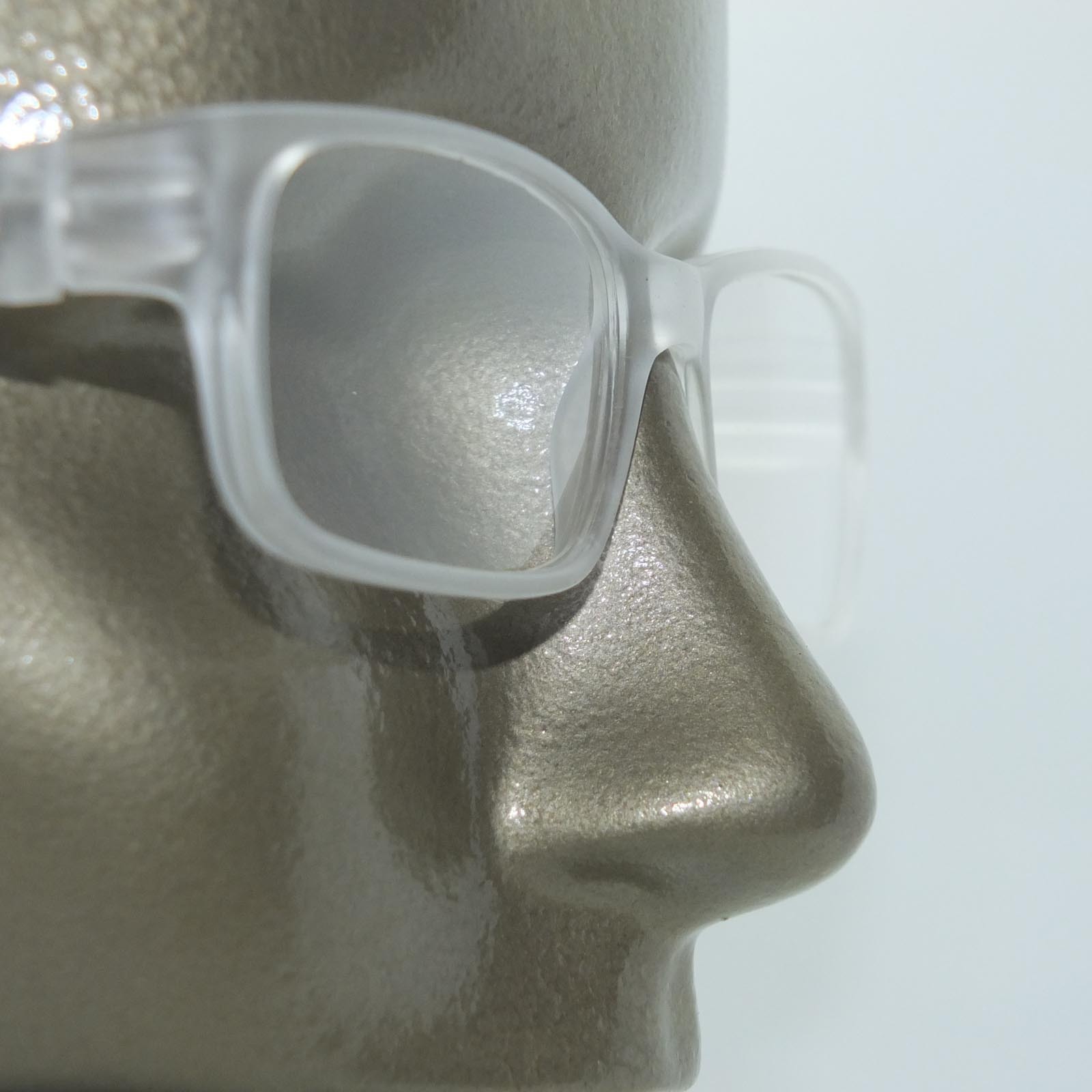 Reading Glasses Modernist Frosted Simple Tech Spring Hinge Frosted White +1.50