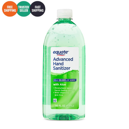 Equate Advanced Hand Sanitizer with Aloe, 60 fl oz