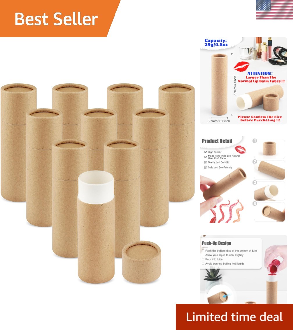 Fashionable 10 Pack 25g Lip Balm Tubes for DIY – Eco-Conscious Crafting Solution