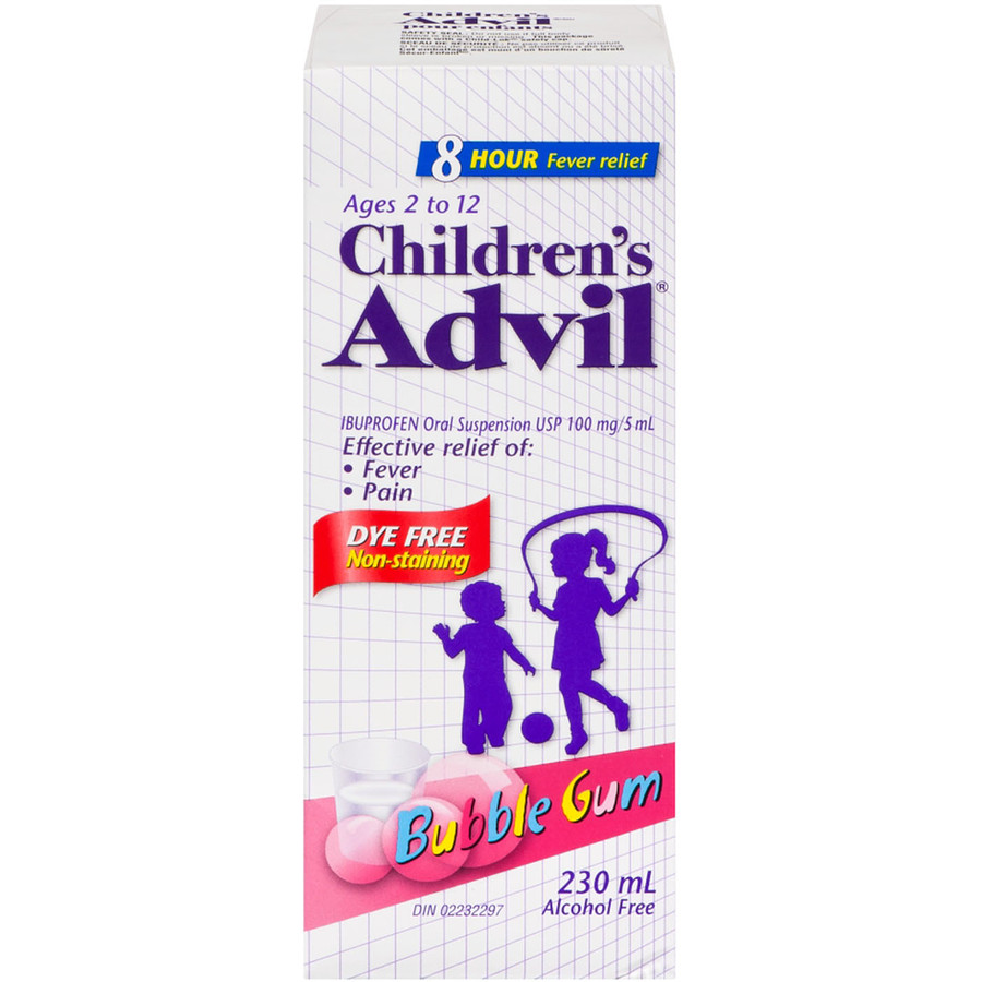Advil Ibuprofen Oral Suspension Usp 100 Mg/5 Ml Bubble Gum