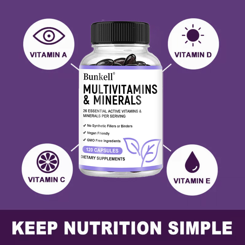 Multiple vitamins and minerals -26 essential vitamins -120 capsules