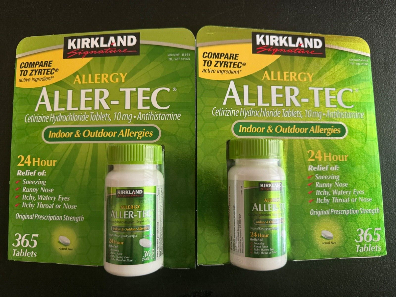 ✳️🔥 Kirkland 365 Tab.Aller-Tec Allergy Antihistamine 10mg ZYRTEC