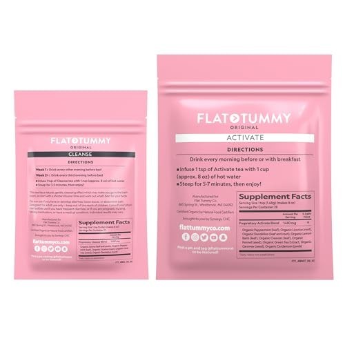 Flat Tummy Tea – 2-step 4 Week Program – Detox Tea to Boost Energy & Reduce B…