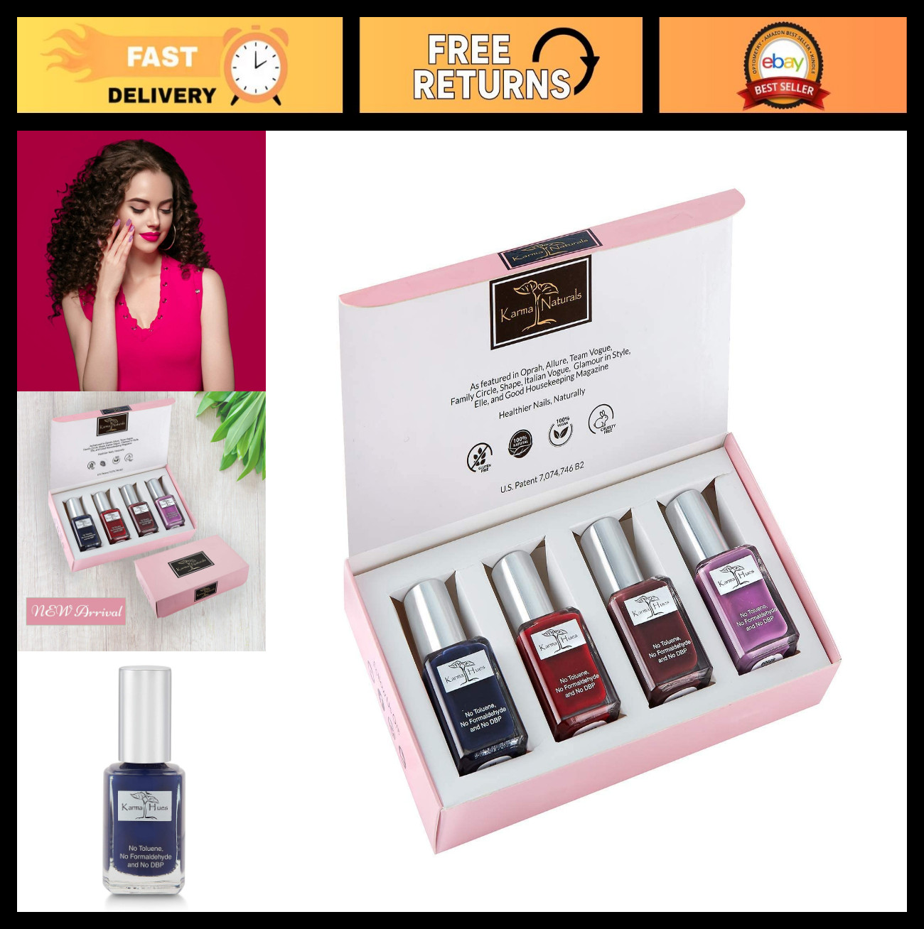 Natural Non-Toxic Nail Polish Set – Vegan, Cruelty-Free, Eco-Friendly Nail Art